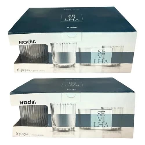 Set X6 Vasos Nadir Sevilla Whisky Vidrio Labrado 350 Ml — imagen 4 de 4