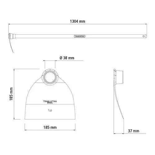 Azada de acero carbono Tramontina con mango de madera 130 cm — imagen 3 de 3