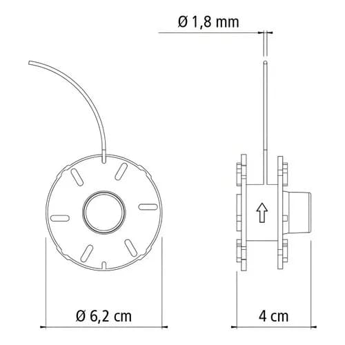 Carrete de repuesto para bordeadora Tramontina con nylon de 1.8 mm y 8 m — imagen 6 de 7