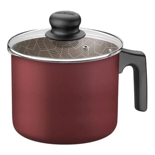 Hervidor con tapa de vidrio antiadherente Tramontina Paris 14 cm 1.9 L rojo