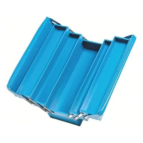 Caja de herramientas metálica Tramontina Master 5 compartimientos azul — imagen 2 de 3
