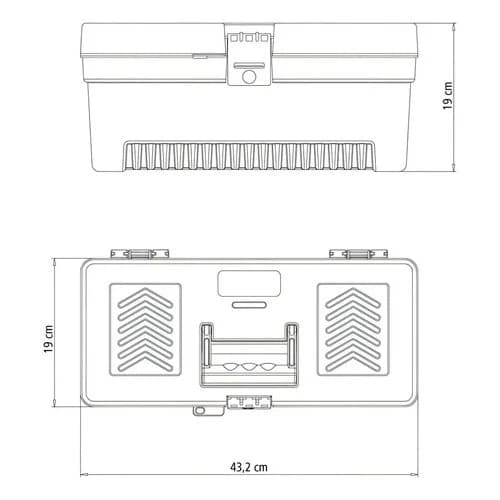 Caja de herramientas plástica con bandeja desmontable Tramontina Master 17 pulgadas — imagen 6 de 6