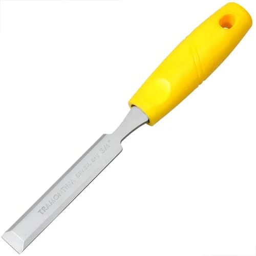 Formón biselado de acero cromo vanadio Tramontina Master 3/4 pulgada con mango de polipropileno — imagen 1 de 7