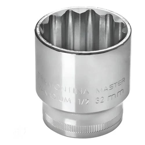 Dado estriado de acero cromo vanadio Tramontina Master 24 mm encastre 1/2 pulgada — imagen 1 de 3