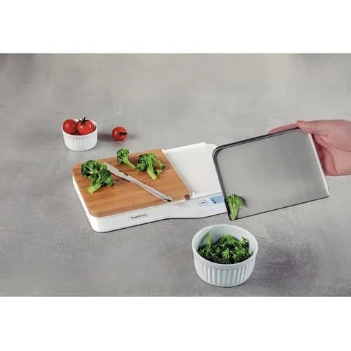 Balanza digital de cocina con tabla y bandeja Tramontina Adatto 5 kg — imagen 3 de 4