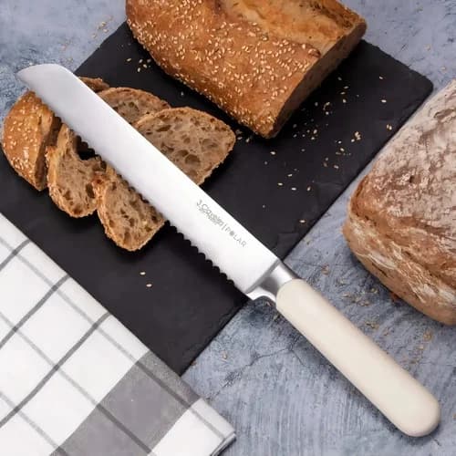 Cuchillo Panero 3 Claveles Polar 20 Cm Acero Inoxidable Mango Blanco — imagen 3 de 3