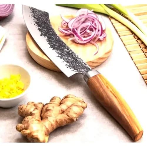 Cuchillo De Cocina 3 Claveles Takumi 20 Cm Mango Madera De Olivo — imagen 4 de 5