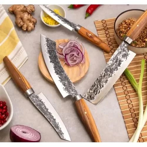 Cuchillo De Cocina 3 Claveles Takumi 20 Cm Mango Madera De Olivo — imagen 5 de 5