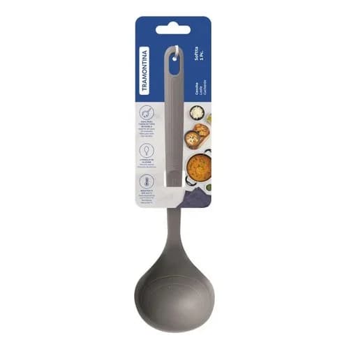 Cucharón de silicona Tramontina Softta 29.6 cm gris — imagen 2 de 3
