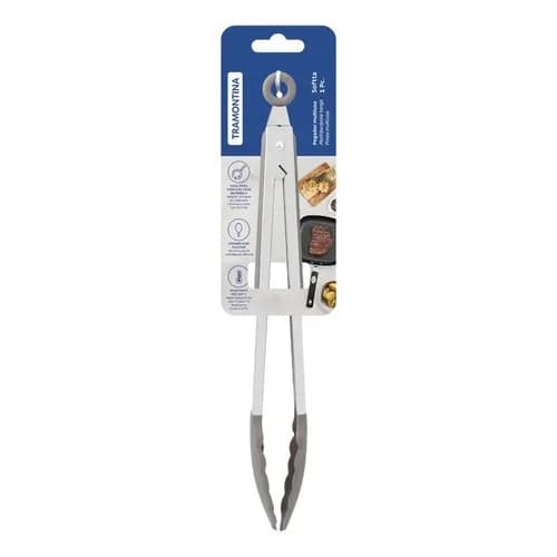 Pinza de cocina de silicona Tramontina Softta 33.9 cm gris — imagen 2 de 5
