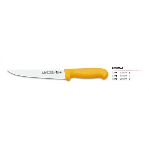 Cuchillo Despostador 3 Claveles 15 Cm Acero Inoxidable Amarillo — imagen 2 de 3