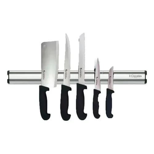 Soporte Magnético 3 Claveles 60 Cm Para Cuchillos Acero — imagen 3 de 4