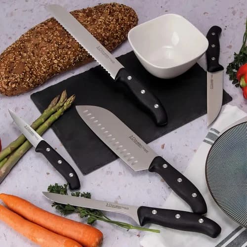 Cuchillo Para Verduras 3 Claveles Domus 9 Cm Acero Inoxidable Negro — imagen 6 de 6