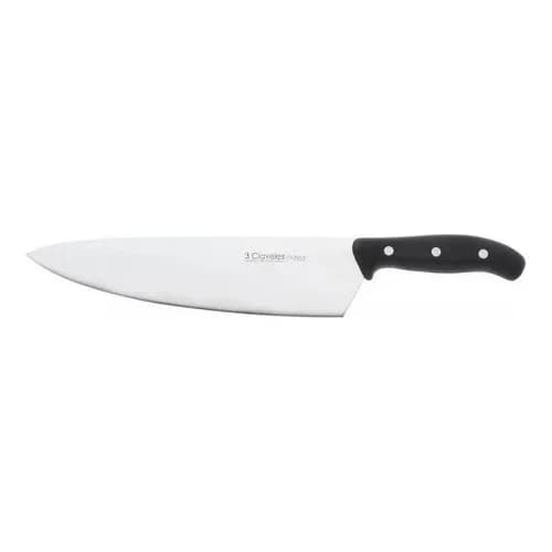Cuchillo Cocinero 3 Claveles Domus 25 Cm Acero Inoxidable Negro — imagen 2 de 3