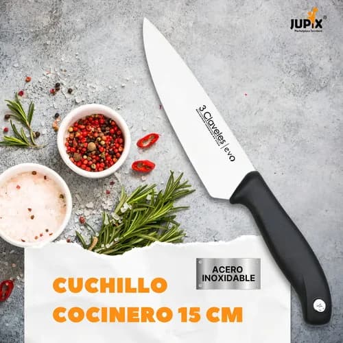Cuchillo Chef Cocinero 3 Claveles Evo 15 Cm Acero Inoxidable — imagen 4 de 11