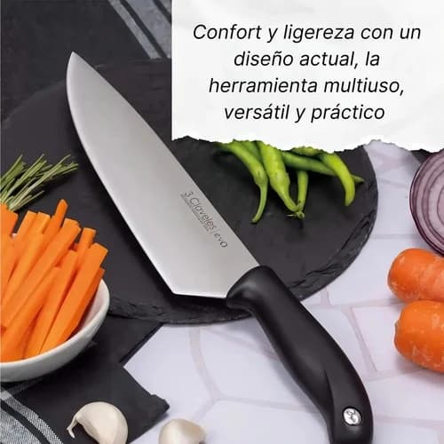 Cuchillo Chef Cocinero 3 Claveles Evo 15 Cm Acero Inoxidable — imagen 8 de 11