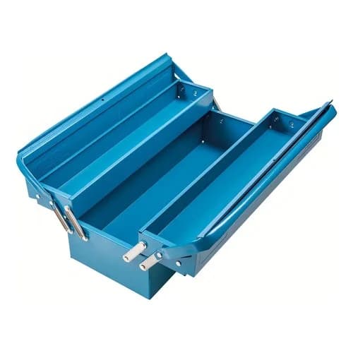 Caja de herramientas metálica Tramontina Master 3 compartimientos azul — imagen 2 de 4