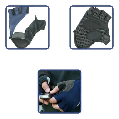 Par de guantes de ciclismo de medio dedo Tramontina talle G — imagen 9 de 9