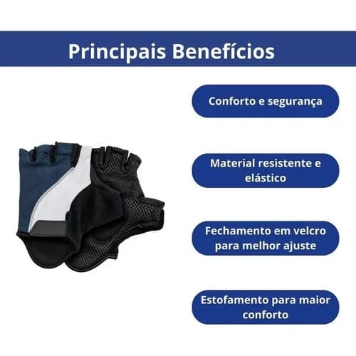Par de guantes de ciclismo de medio dedo Tramontina talle G — imagen 6 de 9