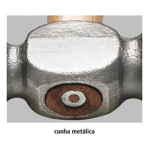 Martillo de bola Tramontina Master Basic 500 g con mango de madera — imagen 3 de 4