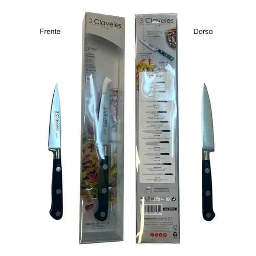 Cuchillo De Oficio 3 Claveles Forge 10 Cm Acero — imagen 4 de 5