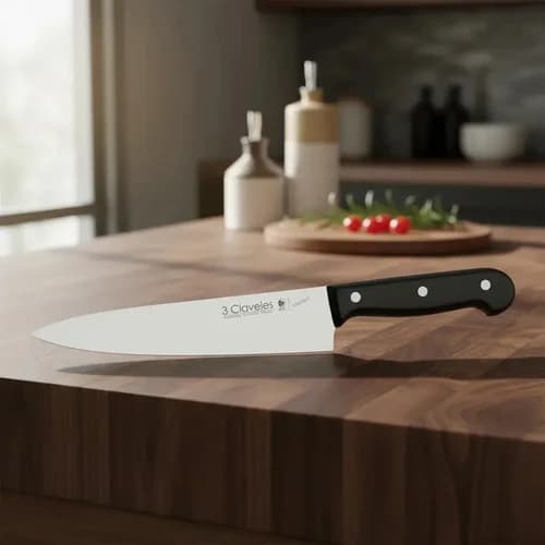 Cuchillo Cocinero 3 Claveles Uniblock Acero Inoxidable 20 Cm — imagen 3 de 6