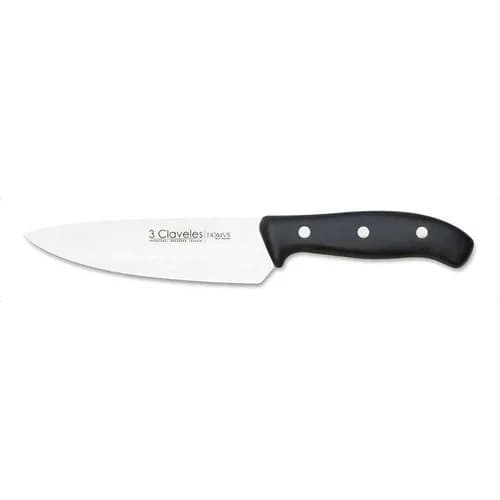Cuchillo Cocinero 3 Claveles 15 Cm Acero Inoxidable Negro — imagen 1 de 1