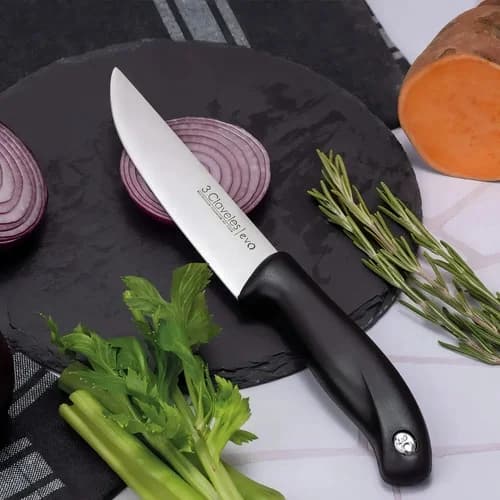 Cuchillo De Cocina 3 Claveles Evo 13,5 Cm Acero Inoxidable Negro — imagen 3 de 8
