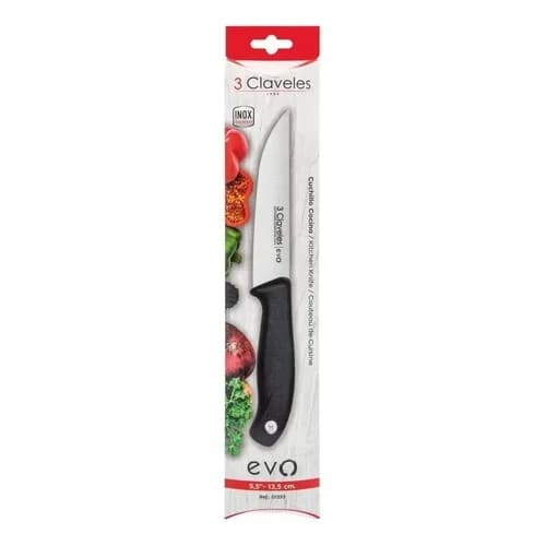Cuchillo De Cocina 3 Claveles Evo 13,5 Cm Acero Inoxidable Negro — imagen 7 de 8