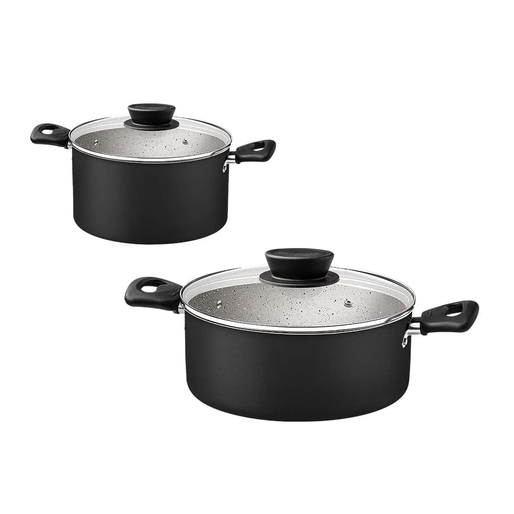 Batería de cocina Tramontina Linz negro antiadherente 9 piezas — imagen 3 de 4