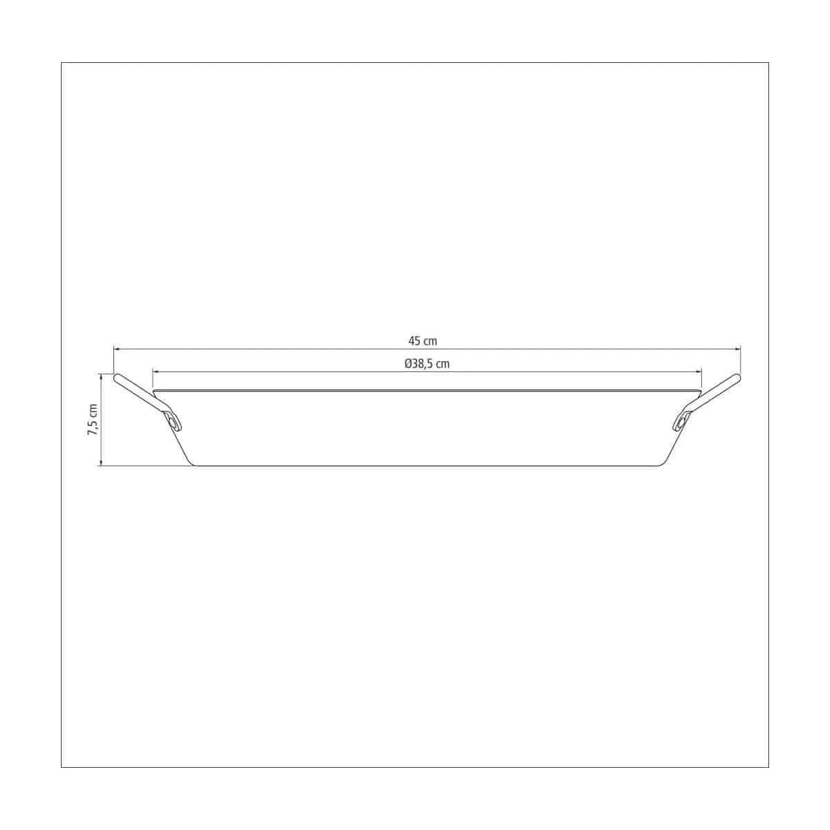 Paellera Tramontina 38 Cm Teflon Antiadherente Napoli — imagen 4 de 7