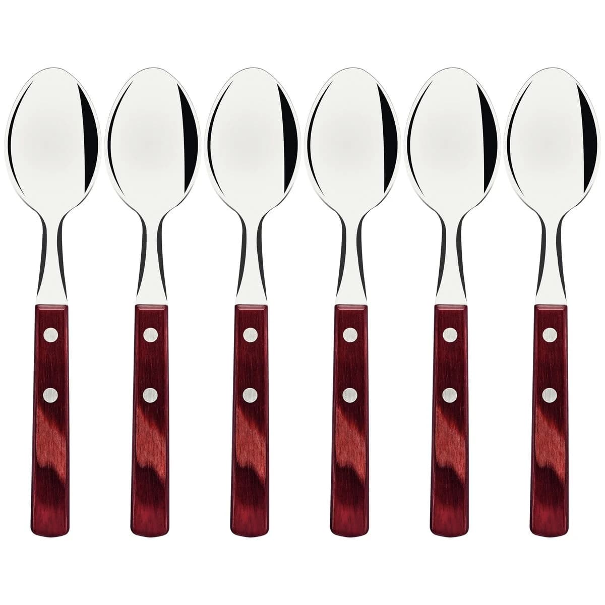 Cuchara De Mesa Tramontina Polywood Acero Inox X6 Unid