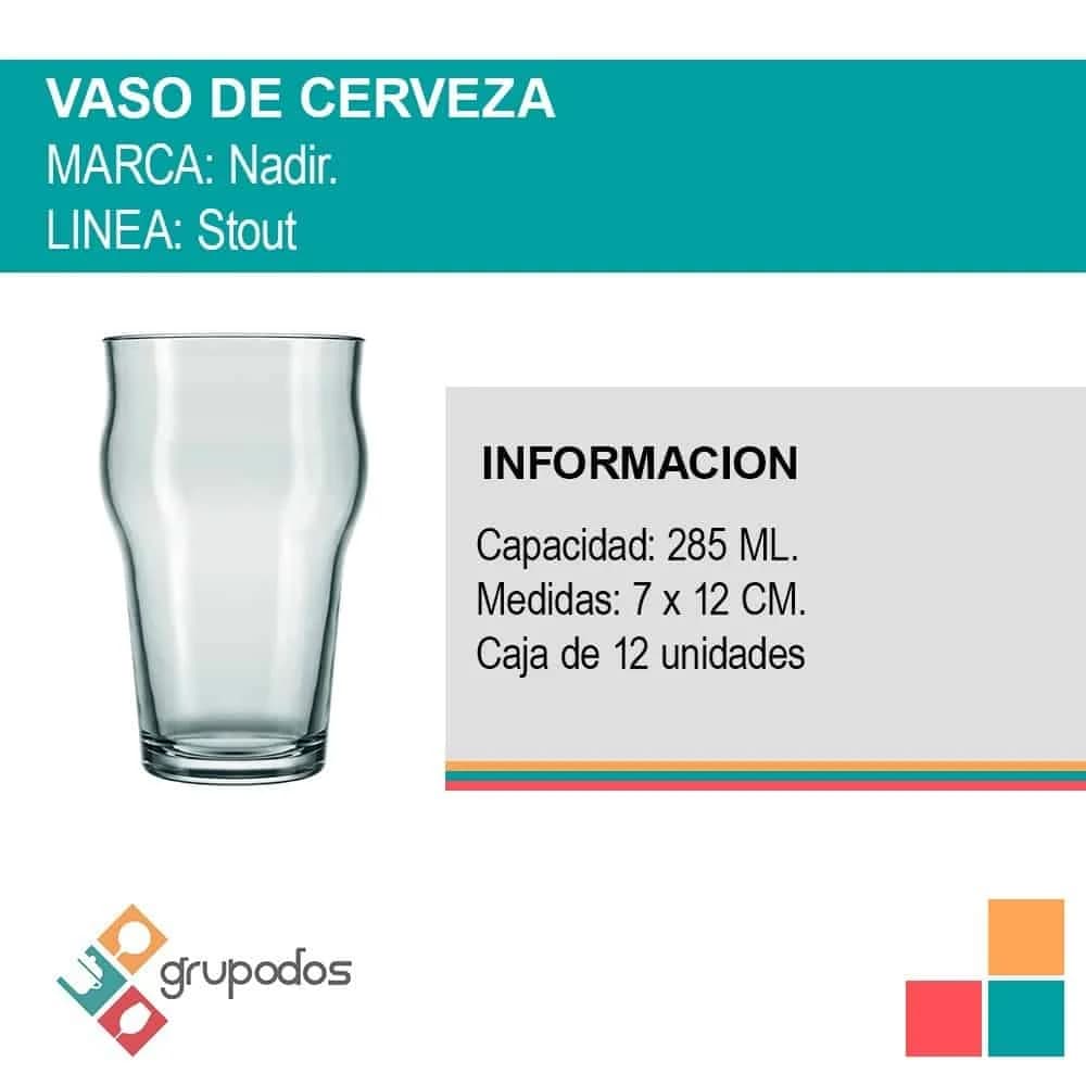Vaso Cerveza Nadir 285ml Stout — imagen 2 de 2