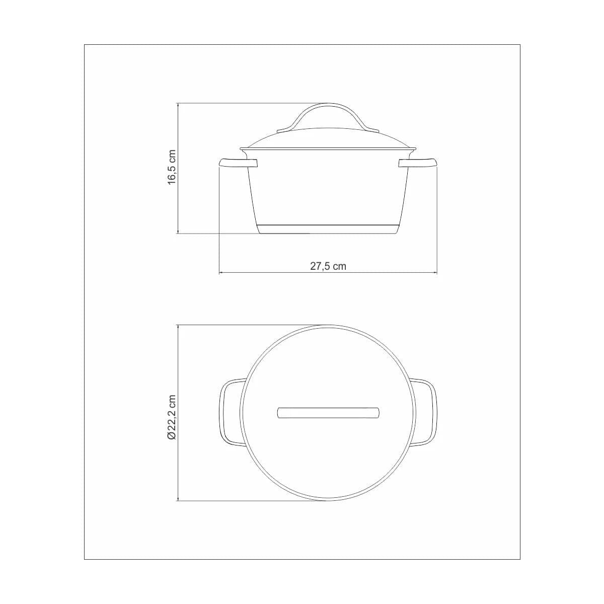 Olla Induccion Tramontina 20 Cm 3.1 Litros Allegra — imagen 3 de 6