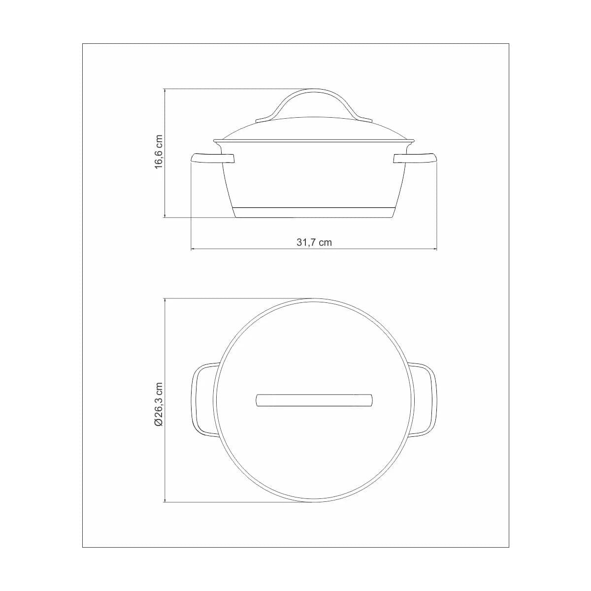 Olla Induccion Tramontina 24 Cm 4.2 Litros Allegra — imagen 3 de 3