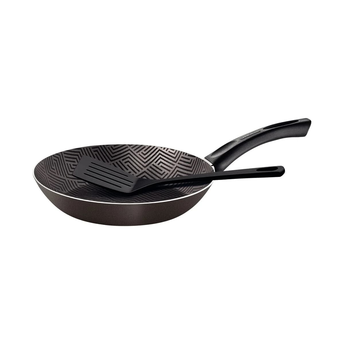 Sarten Tramontina Antiadherente 24 Cm Espatula Negro Paris