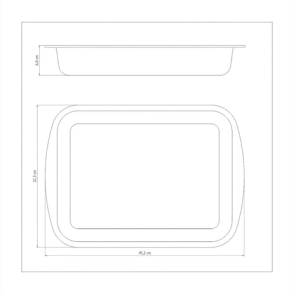 Asadera Tramontina Honda Antiadherente 40 Cm — imagen 3 de 4