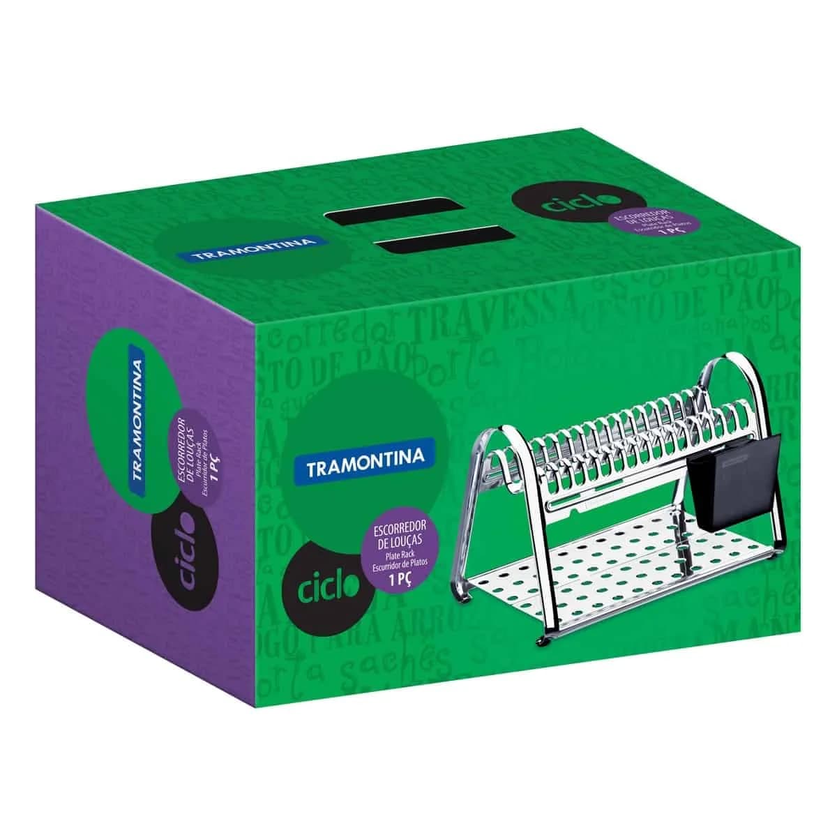 Escurridor Tramontina Vajilla Platos Vasos Cocina — imagen 2 de 8