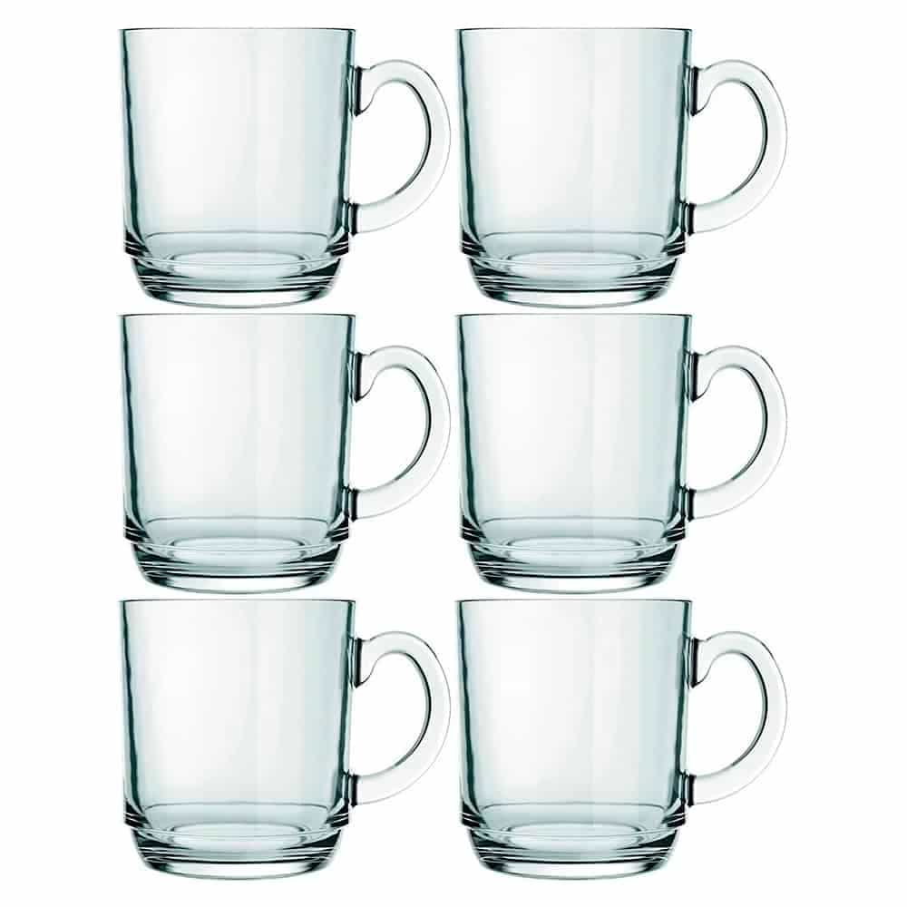 Jarro Vidrio Mug Nadir 300 Ml Diamante X6 Unid.
