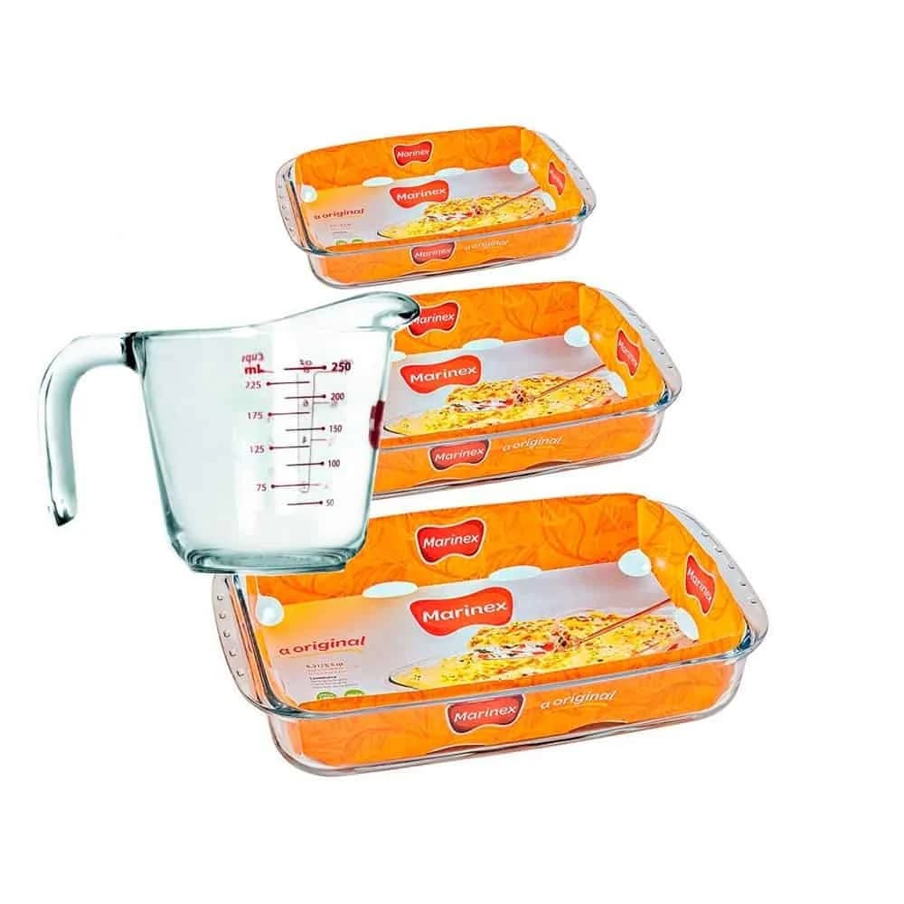 Set Asaderas Rectangular Marinex Con Jarra Medidora — imagen 1 de 1