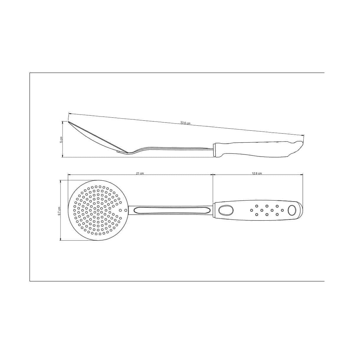 Espumadera Tramontina Acero Inoxidable Utilita Rojo — imagen 2 de 3