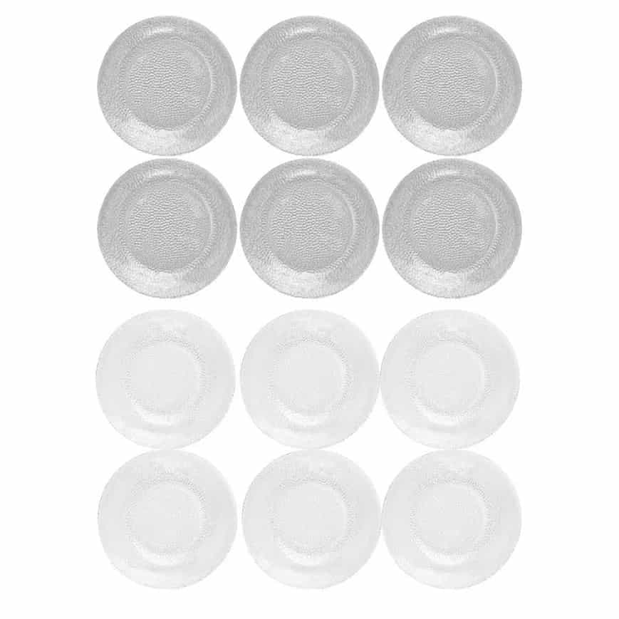 Juego De Platos Duralex Vajilla 12 Piezas Hondo Llano Acqua