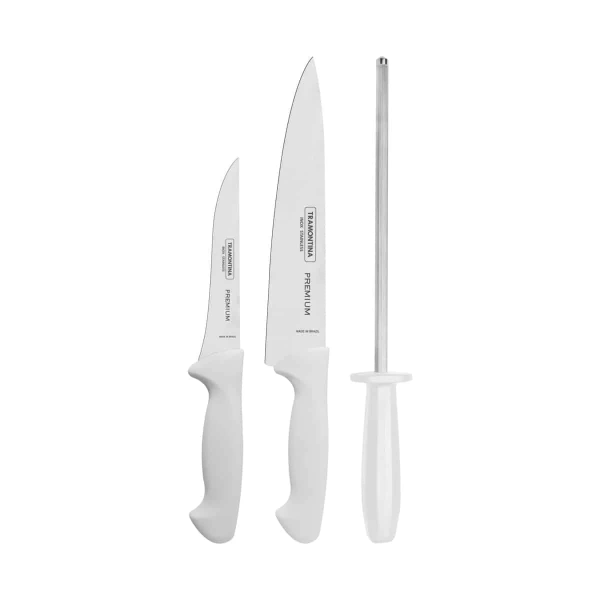 Set Cuchilla Tramontina Con Afilador 3 Piezas