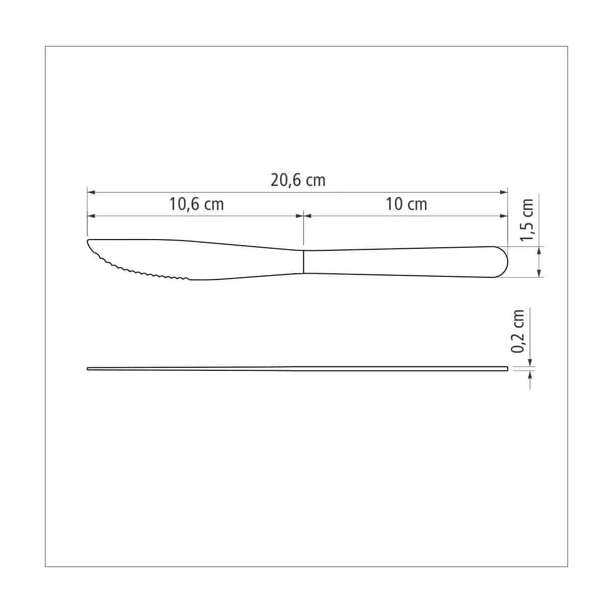 Cuchillo Asado Malibu X 12 Unid. Tramontina Acero Inoxidable — imagen 4 de 5