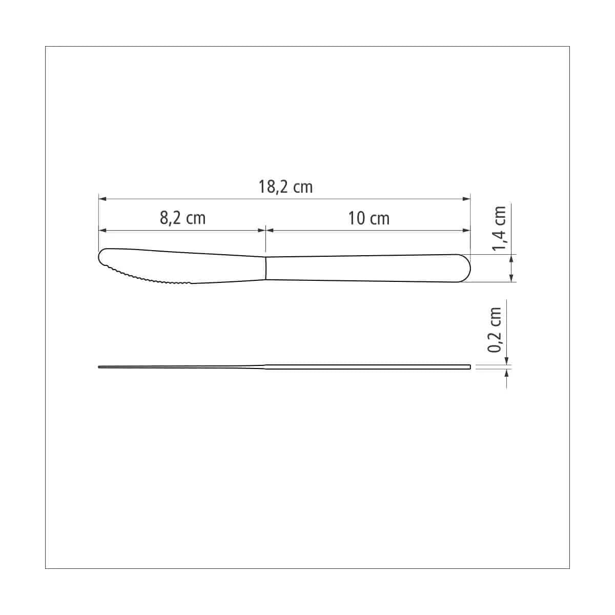 Cuchillo Postre Malibu X 12 Unid. Tramontina Ac. Inoxidable — imagen 4 de 5