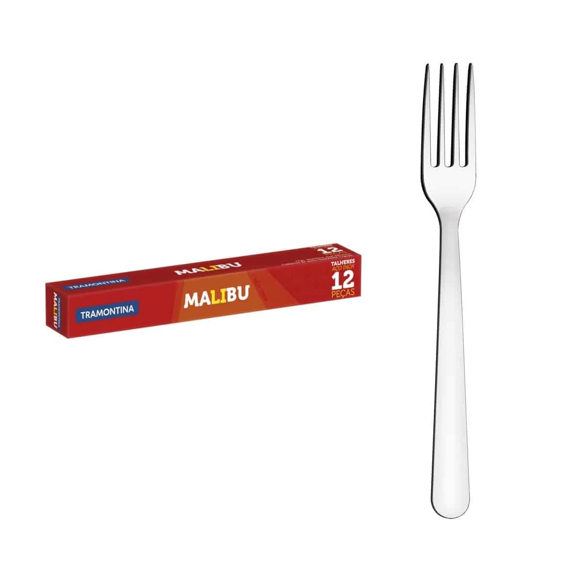Tenedor Malibu X 12 Unid. Tramontina Ac. Inoxidable — imagen 2 de 5