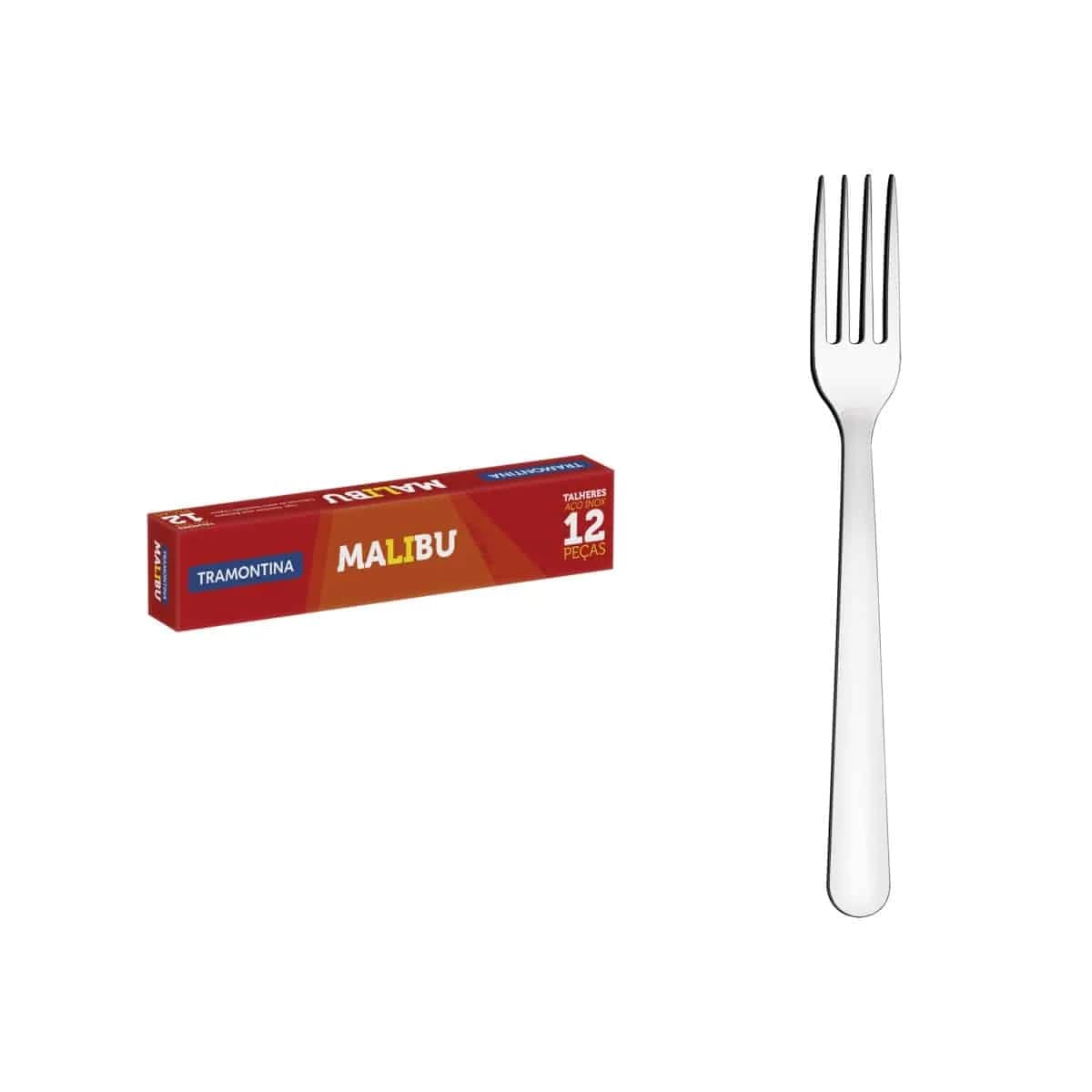 Tenedor Postre Malibu X 12 Unid. Tramontina Ac. Inoxidable — imagen 2 de 5