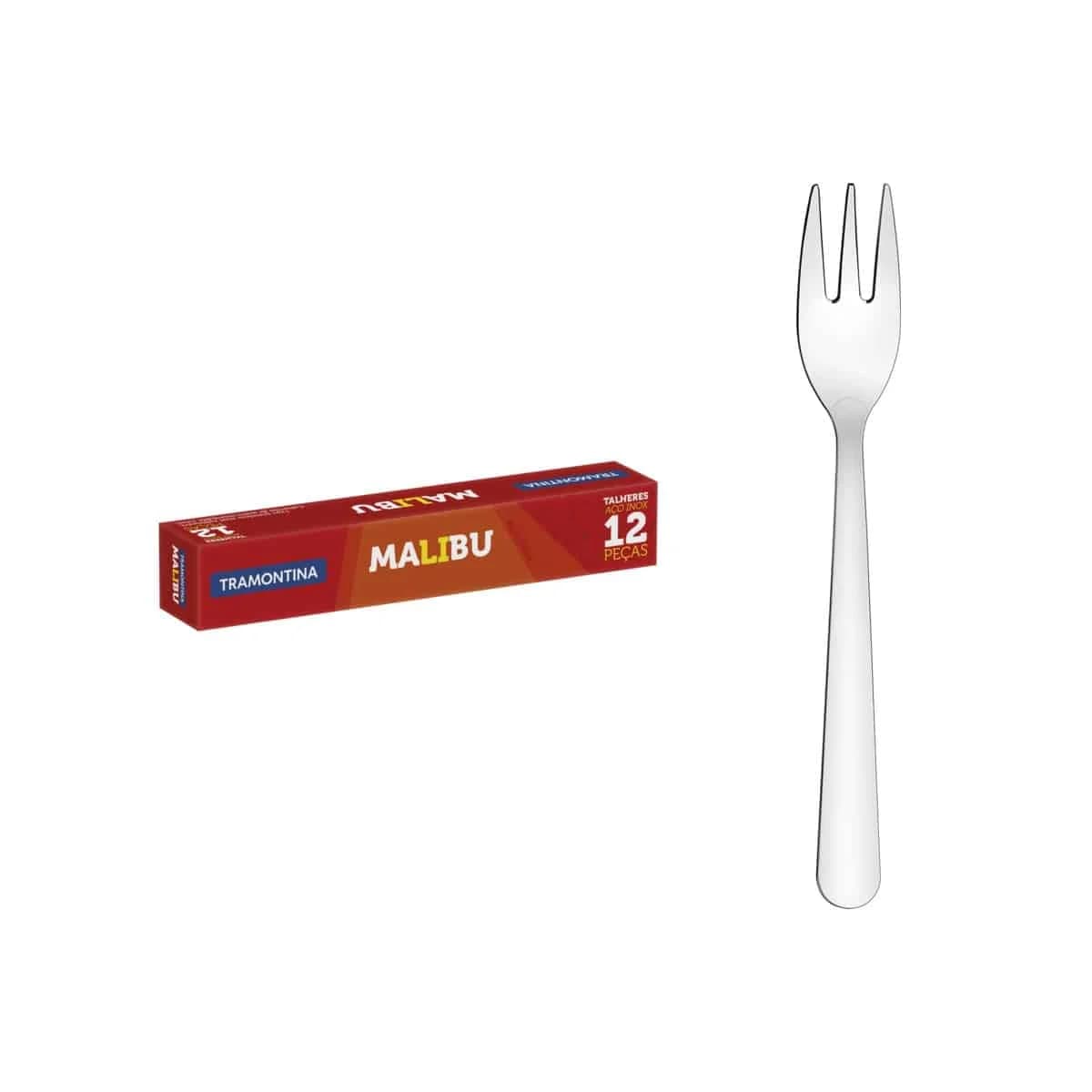 Tenedor Torta Malibu X 12 Unid. Tramontina Ac. Inoxidable — imagen 2 de 5