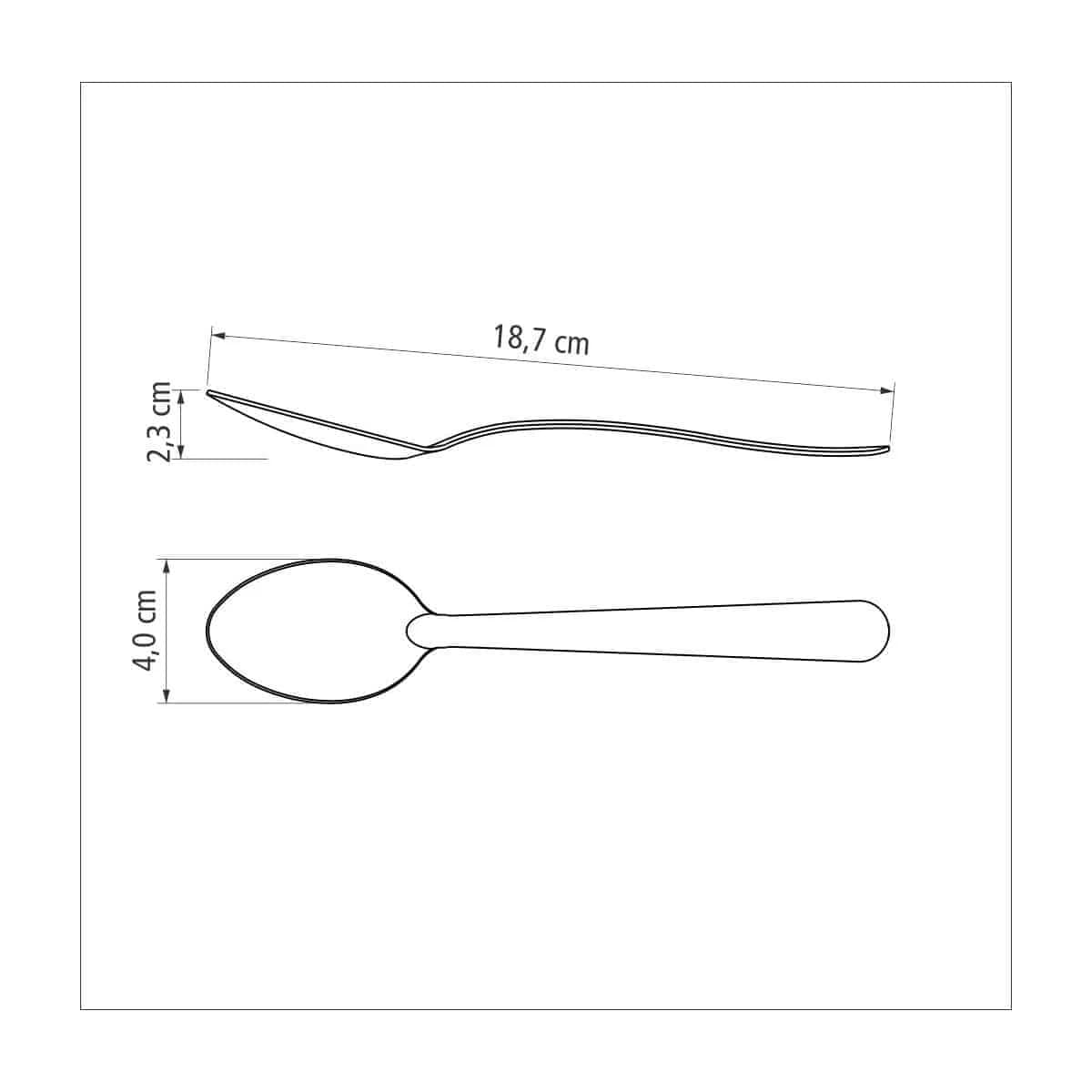 Cucharas de mesa Tramontina Malibu de acero inoxidable pack de 12 unidades — imagen 4 de 5