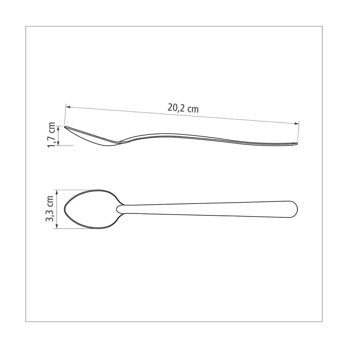 Cucharas para refresco Tramontina Malibu de acero inoxidable pack de 12 unidades — imagen 4 de 4
